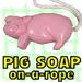 Pig Soap On-A-Rope